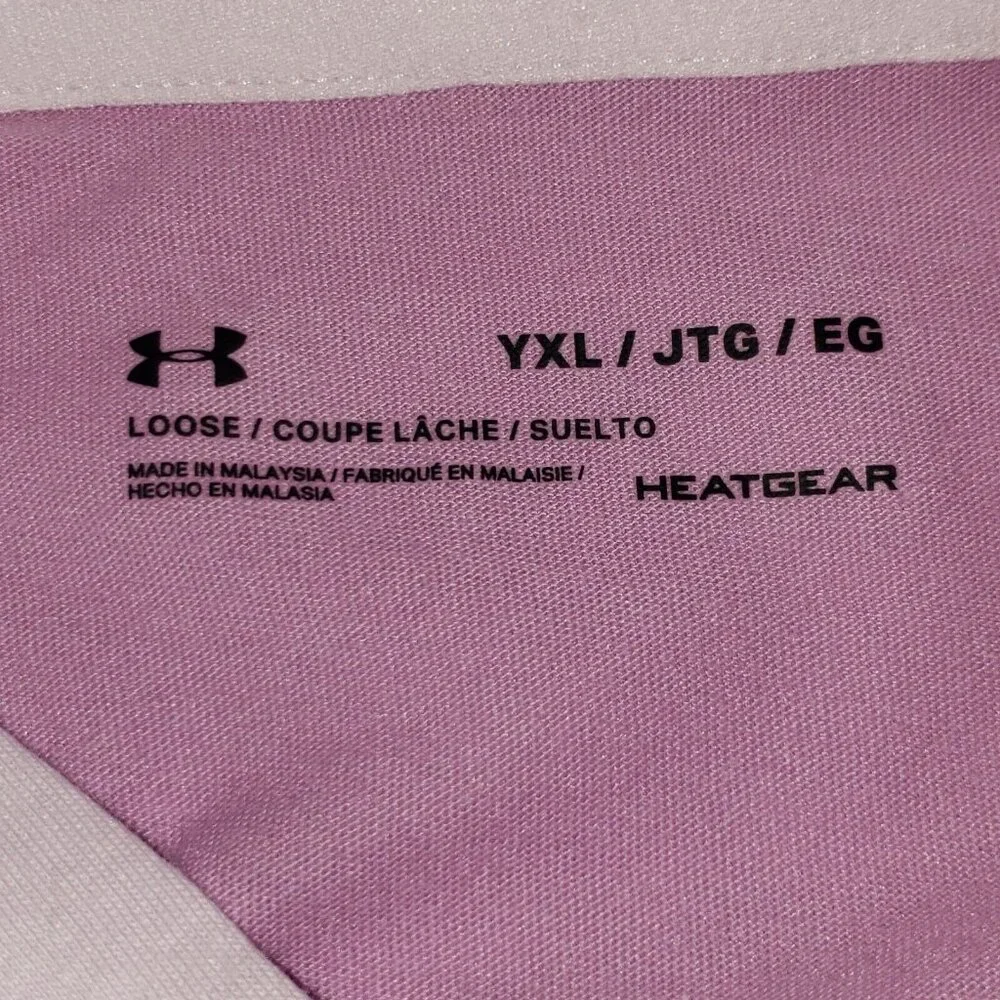 Under Armour Favorite Jersey Hoodie Girls' XLarge Purple & White Logo Athleisure - Picture 3 of 16